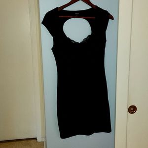 Short Lined Black Bodycon Dress